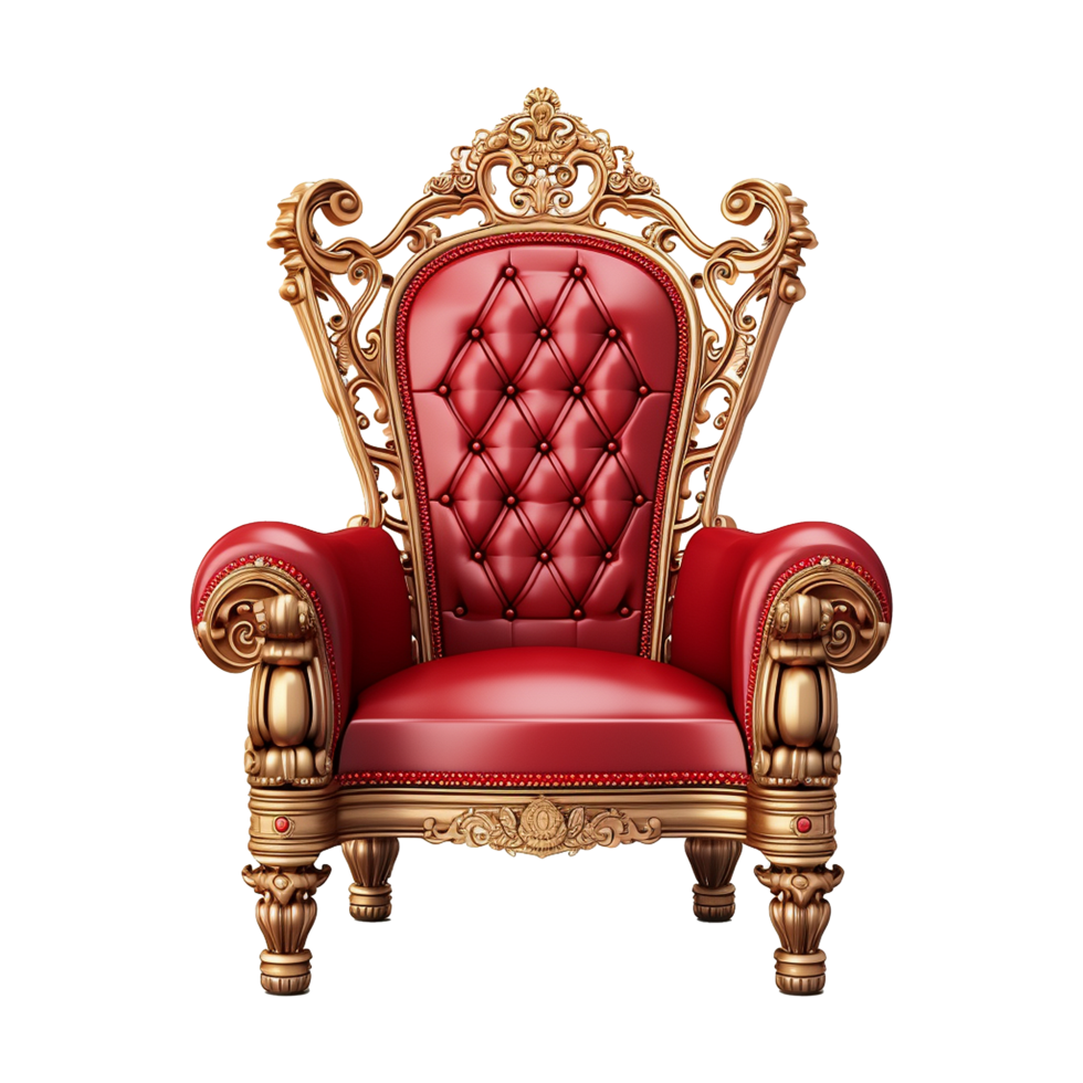 Throne style antique chair with imperial details for a bold statement in classical and historic design themes png