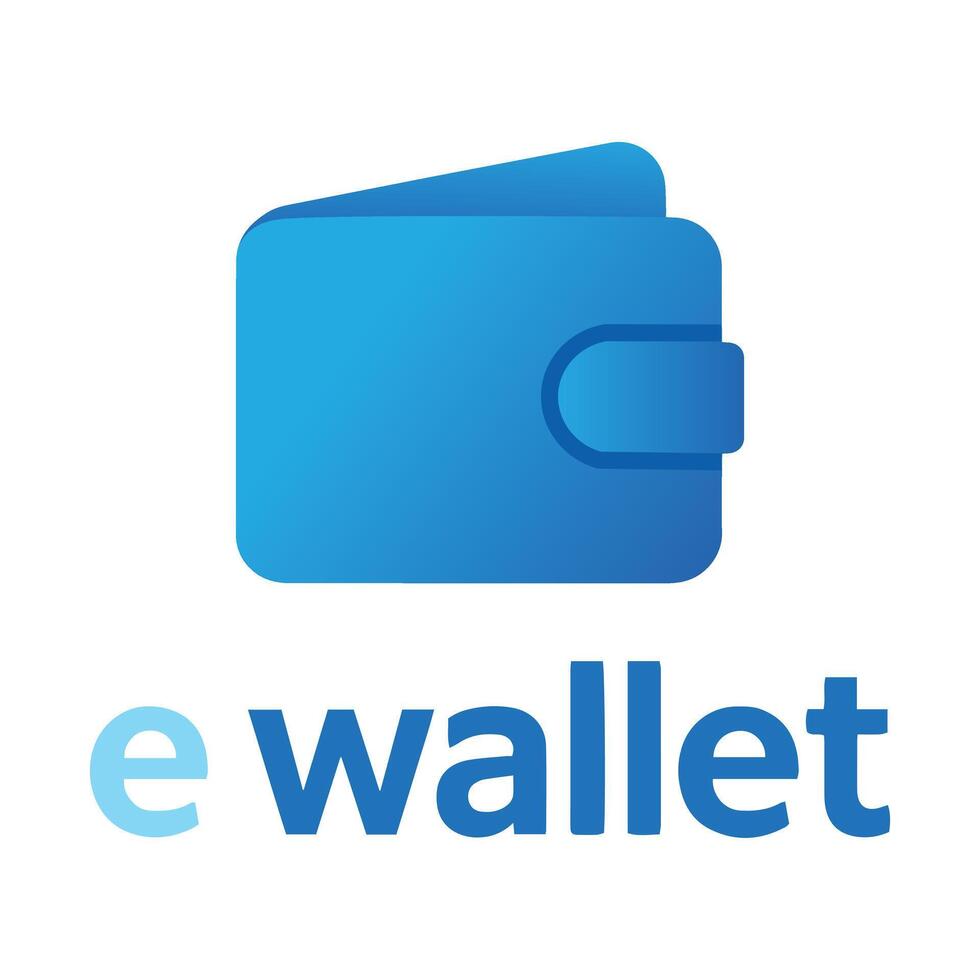 Blue E Wallet Icon vector