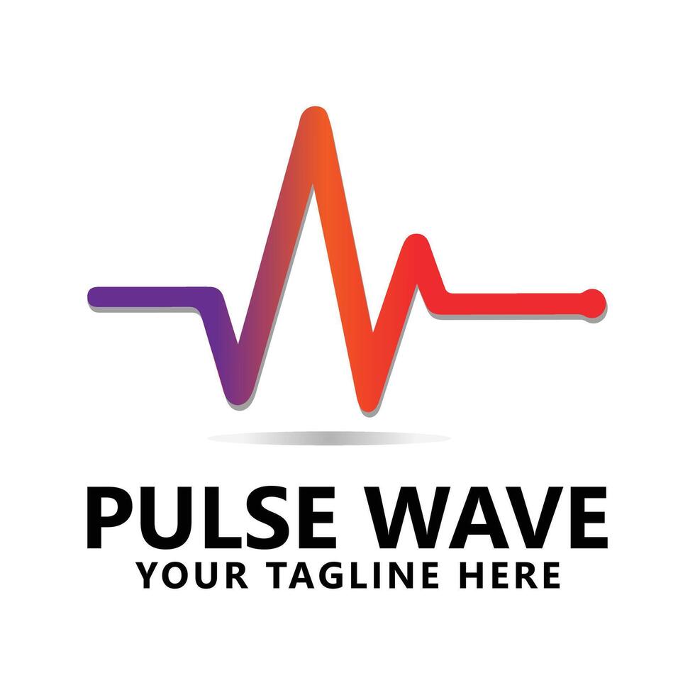 Pulse Wave Logo Design vector