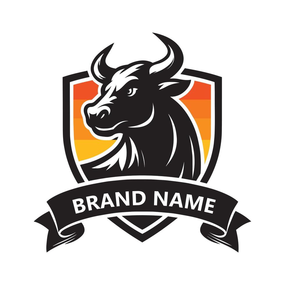 Bull Logo Emblem vector
