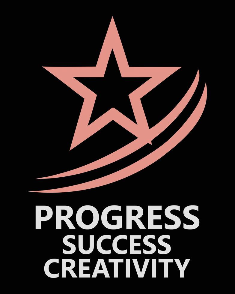 Progress Success Creativity Star Icon vector