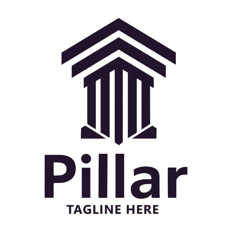 Elegant Pillar Logo Design for Business and Branding vector