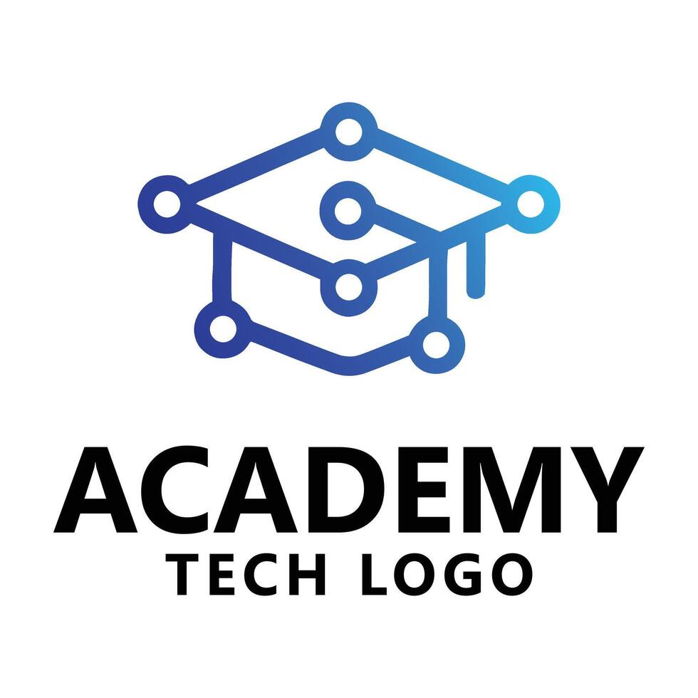 Modern Academy Tech Logo Design vector