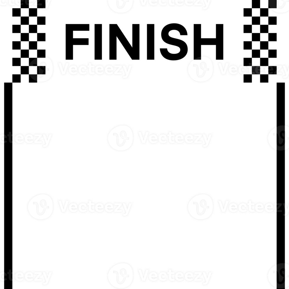 Finish line with checkered flag pattern, Start flag racing png