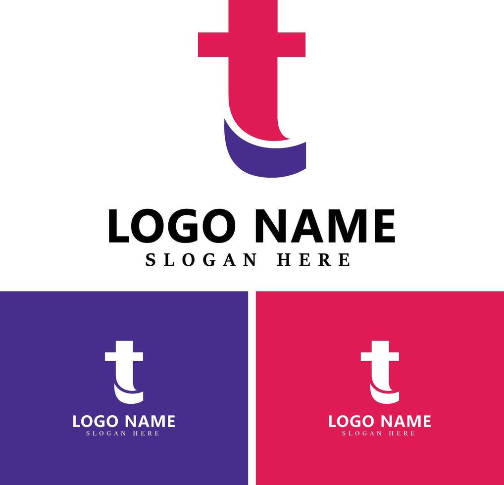Letter T logo icon design element template vector