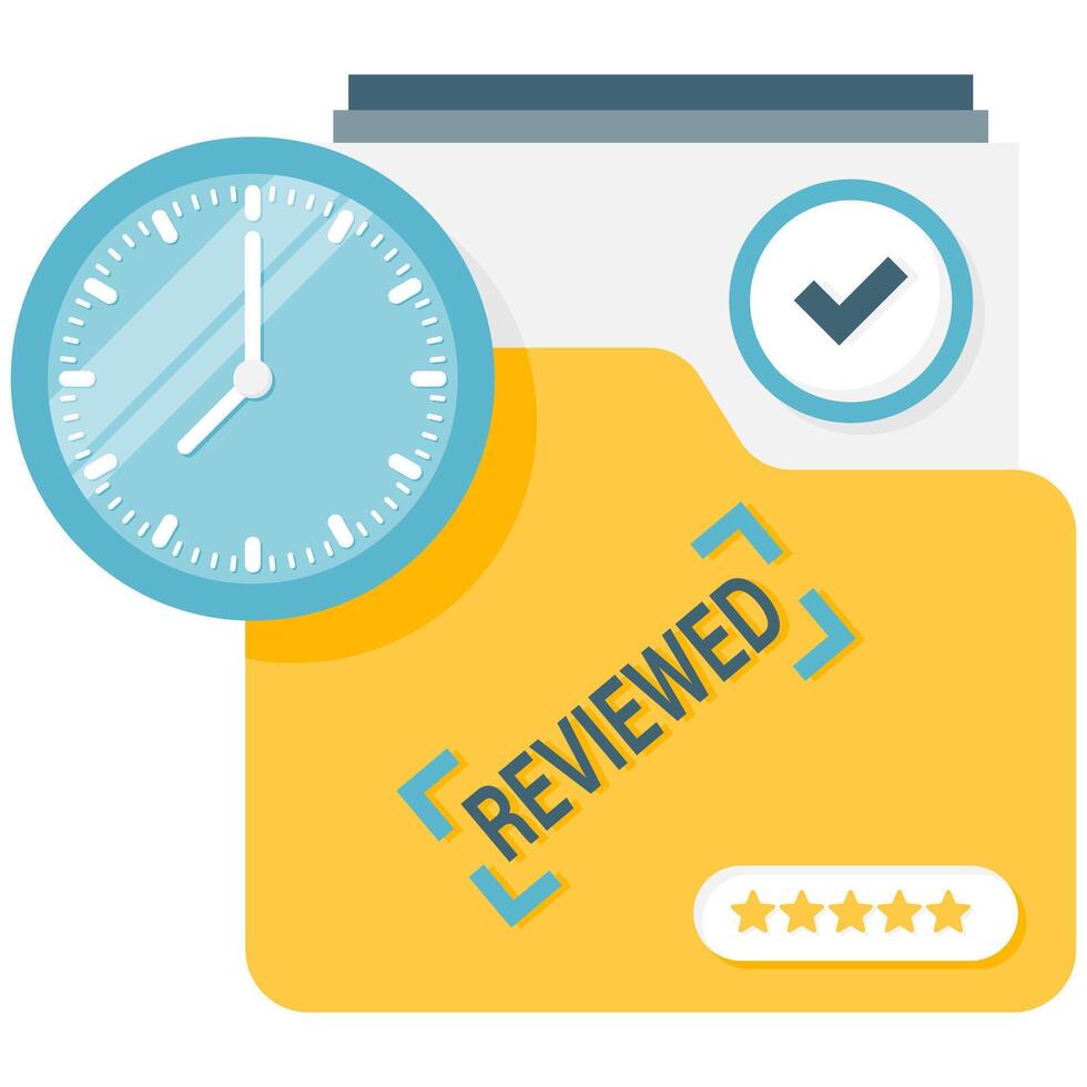 folder marked review vector