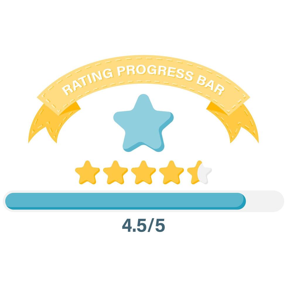 rating progress bar vector