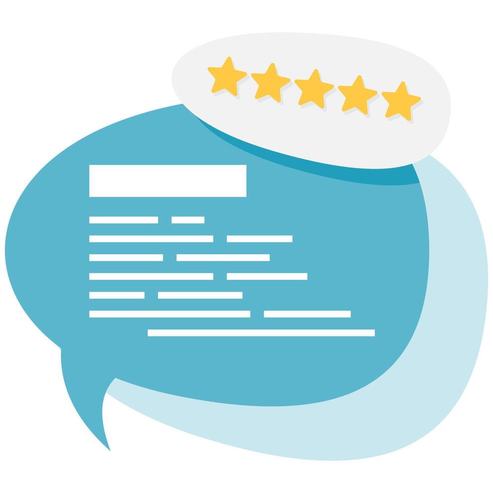 speech bubble with rating vector