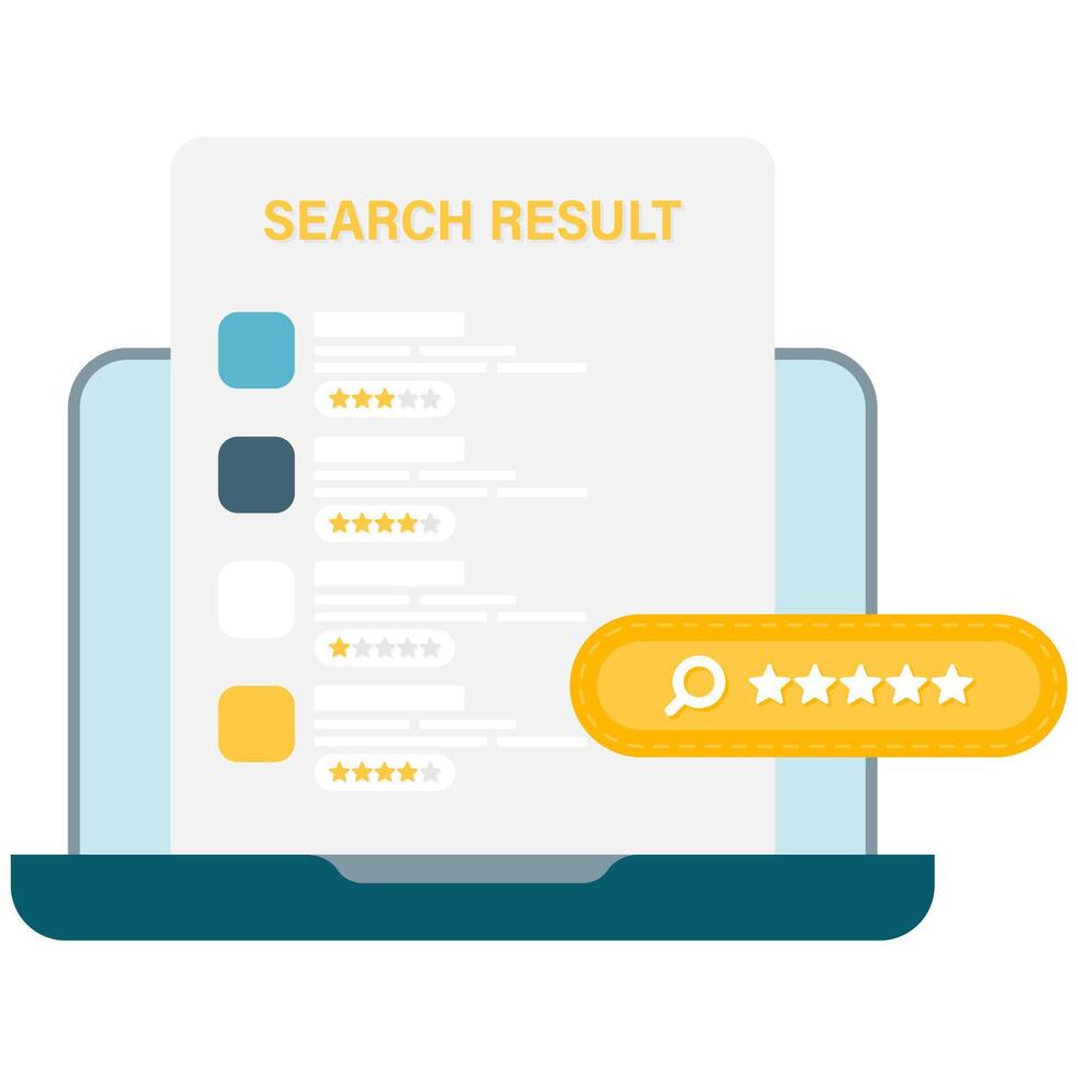 search results with star rating vector