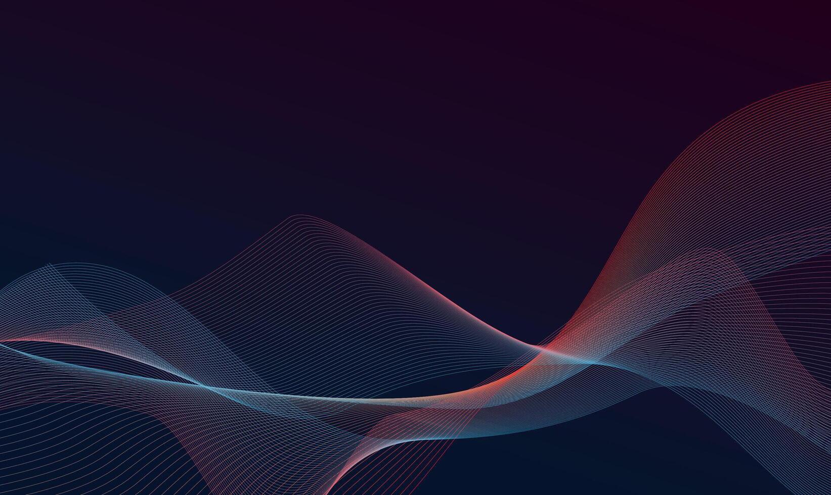 Abstract Gradient Wave Lines Background, Abstract Flowing Line Pattern, illustration. vector