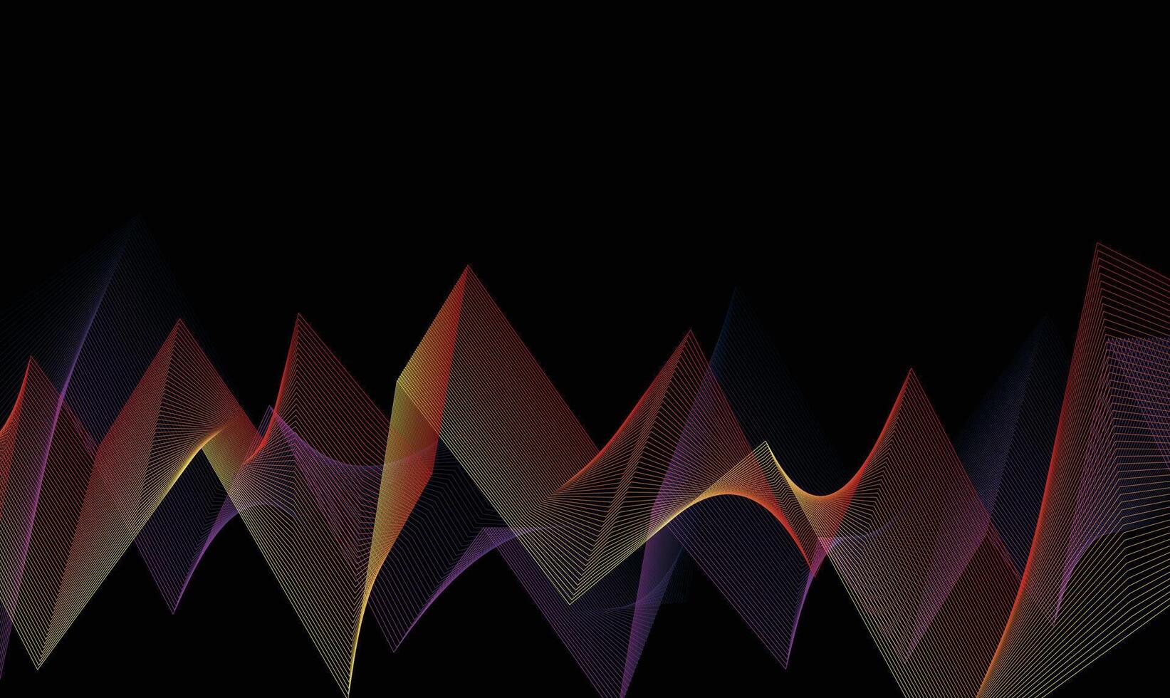 Abstract Gradient Wave Lines Background, Abstract Flowing Line Pattern vector