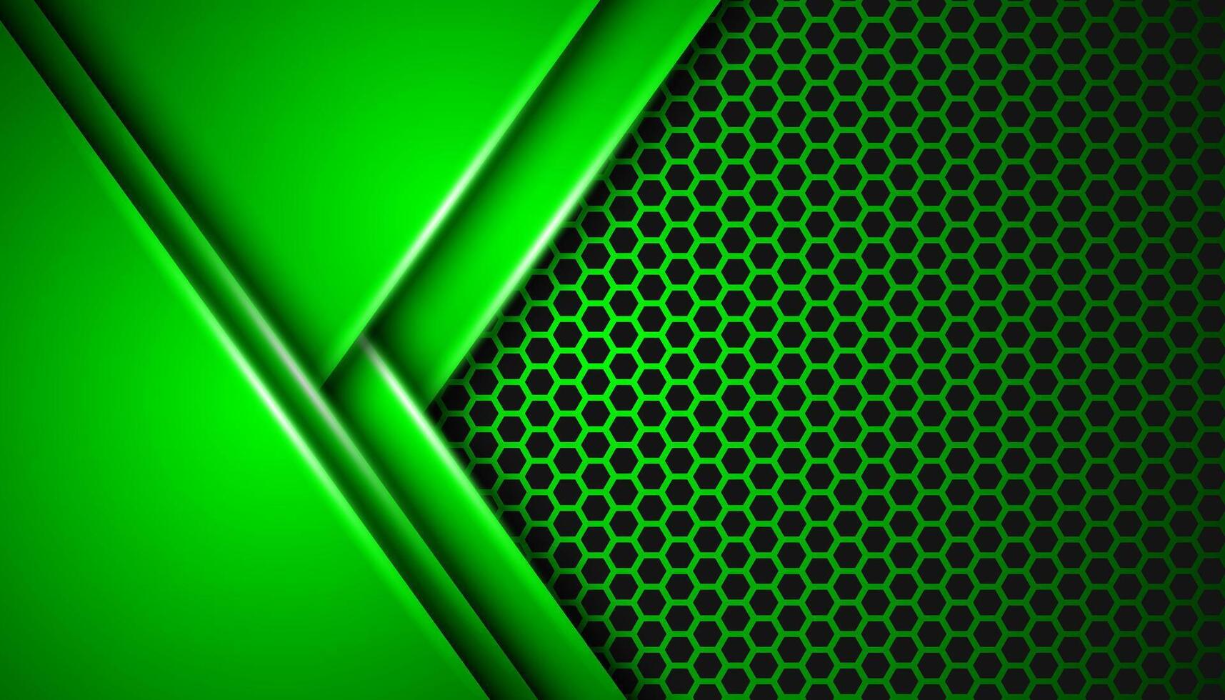 Abstract overlapping polygons on dark steel mesh background with empty space for design. Modern technology innovation concept background vector
