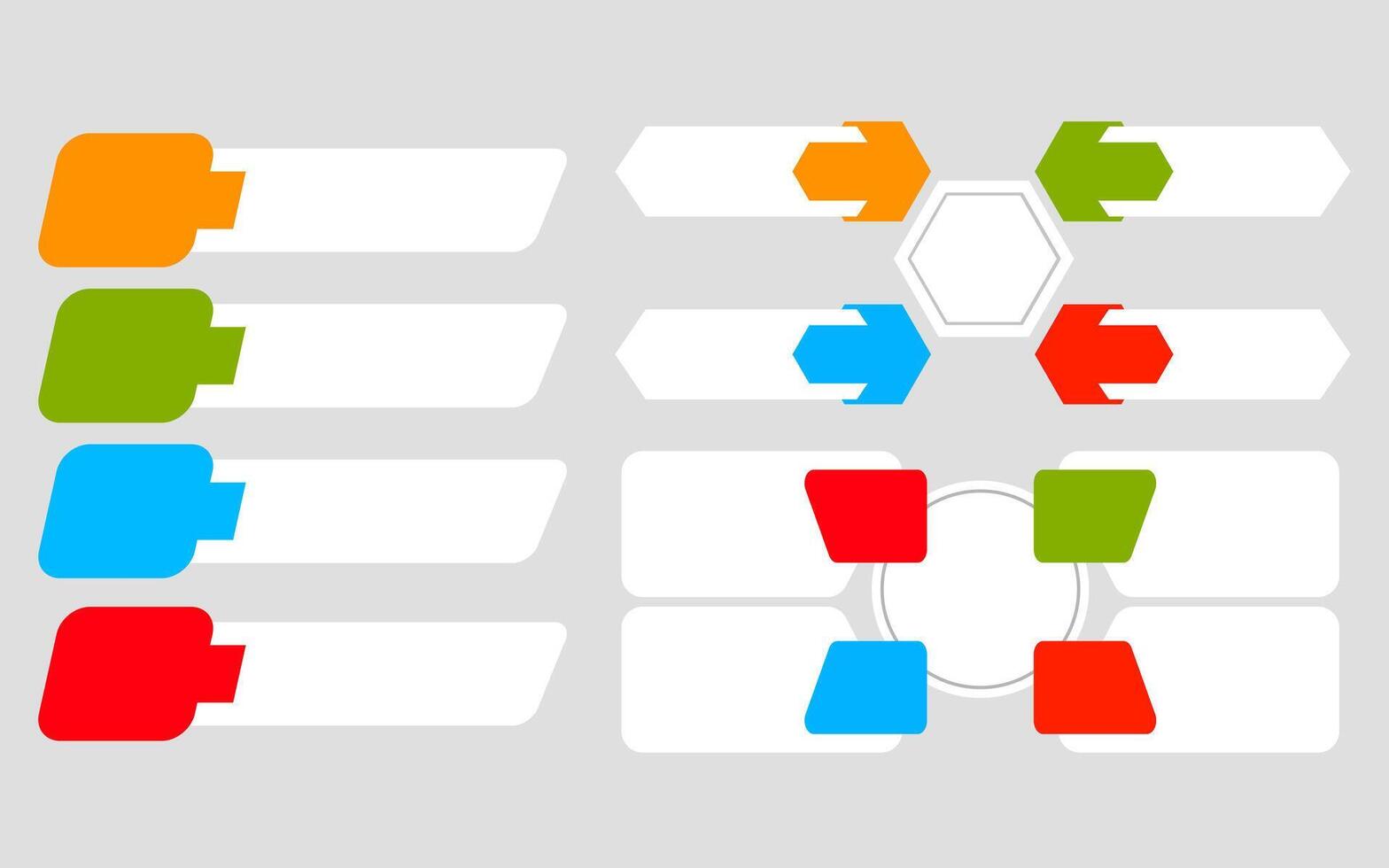 Infographic for promoting your business with abstract arrows and shapes. vector