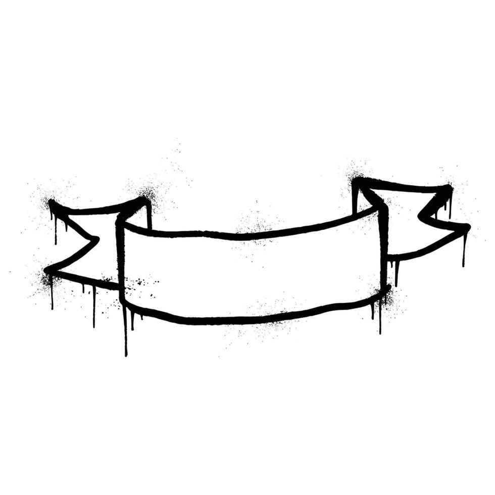 A blank banner, elegantly designed with a spray paint aesthetic vector
