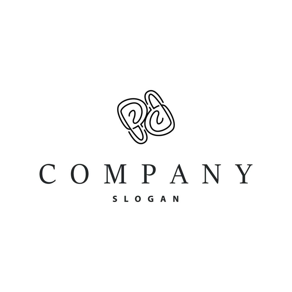 letter p logo concept simple design initial alphabet logo as a symbol of a business product brand illustration of a letter template with a line concept vector