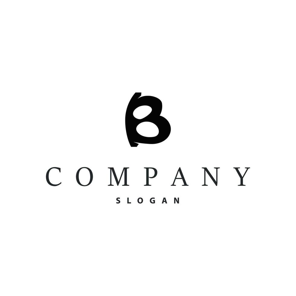 simple design logo letter B design minimalist simple modern initial alphabet as a symbol of product brand business letter template illustration vector