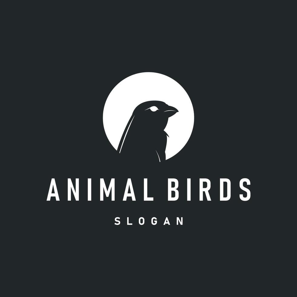 bird logo animal design flying freely in the sky hummingbird silhouette with a simple, cool, modern design illustration of a brand symbol template for a business product or poster template vector