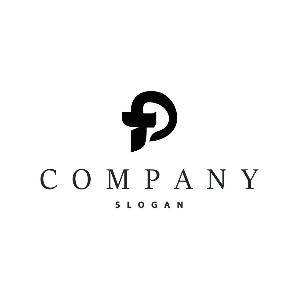 letter p logo design initial alphabet logo a symbol of a business product brand illustration of a letter template with a line concept vector