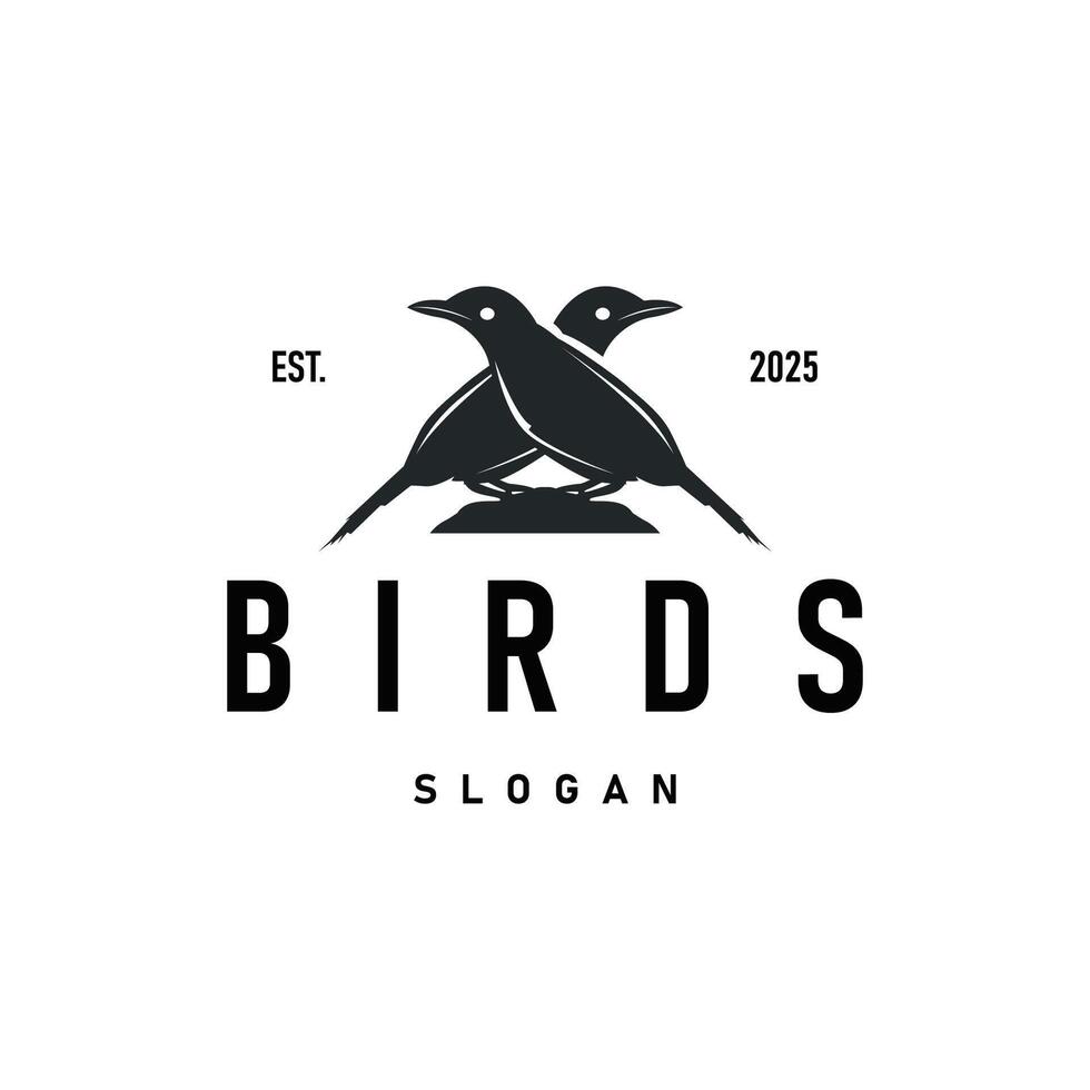 bird logo concept animal design flying freely in the sky hummingbird silhouette with a simple, cool, modern design of a brand template for a business product or poster template vector
