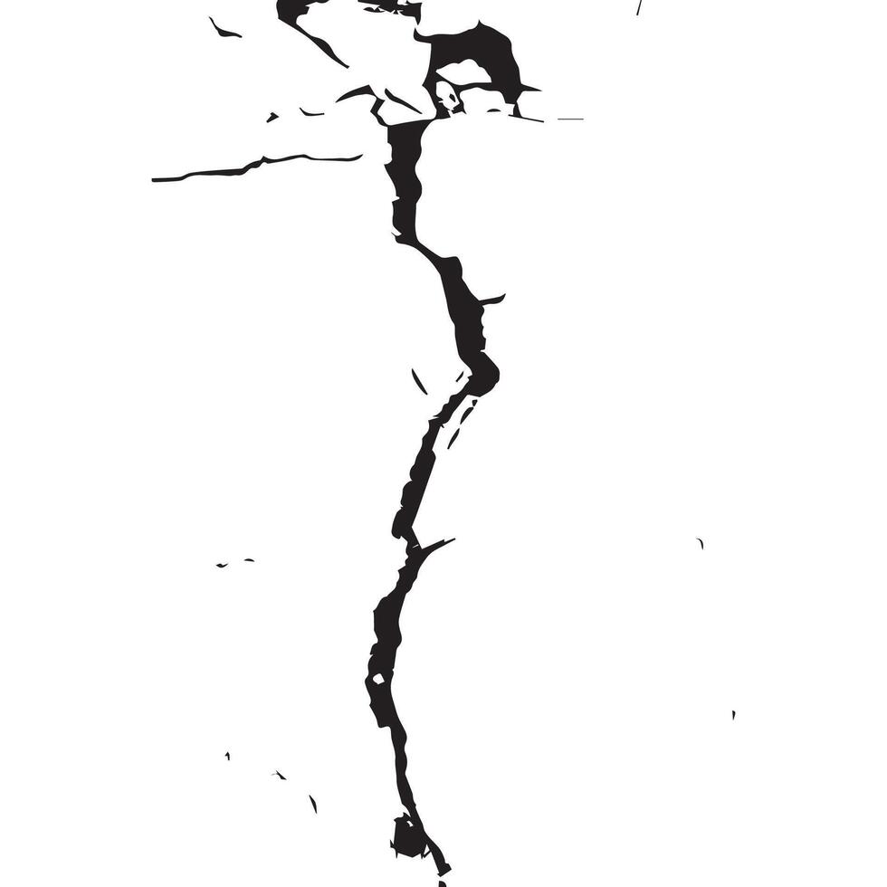 Black Crack and Broken Line on White Background - -13 vector