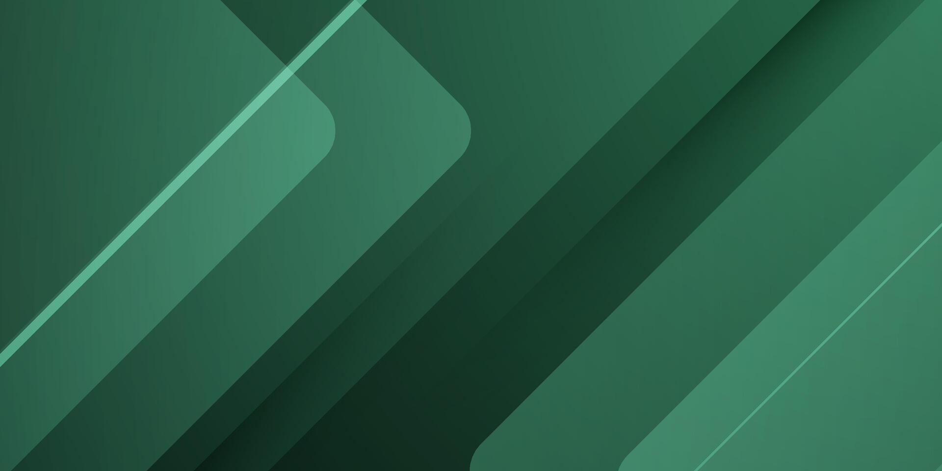 Abstract green overlap square background. Papercut pattern design with shadow and lines. vector