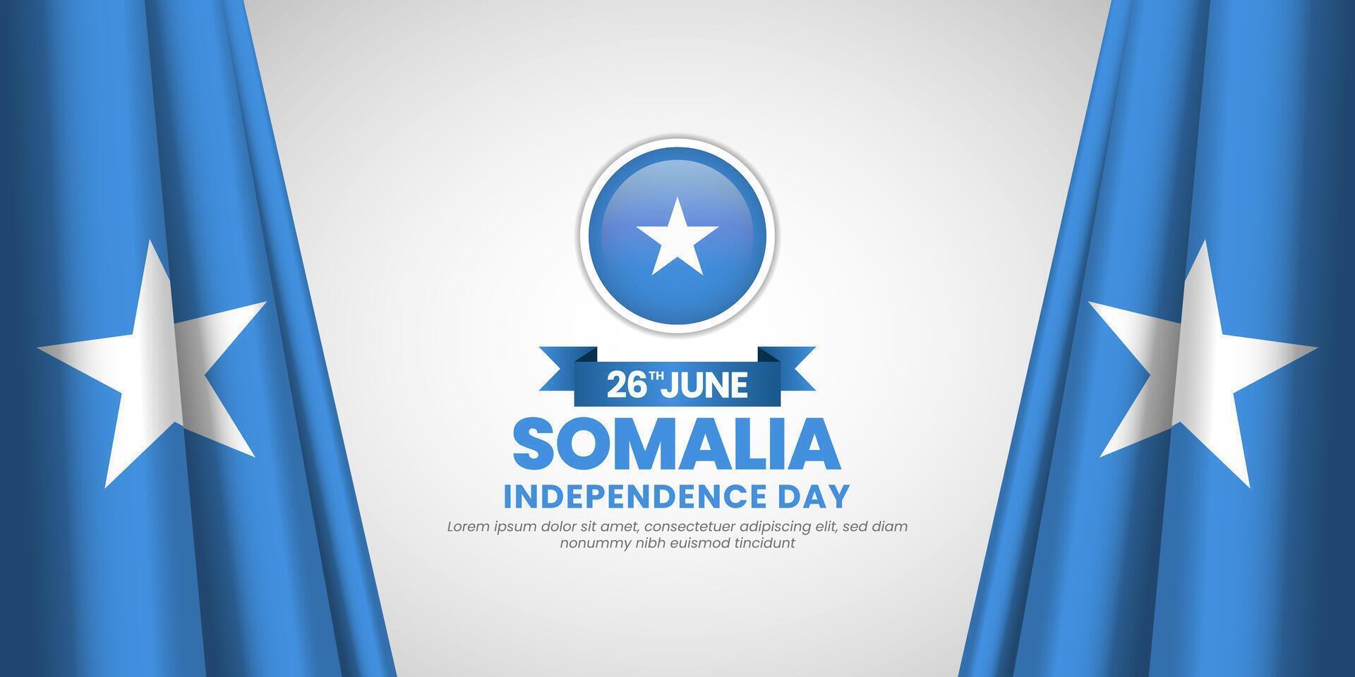 Somalia flag for independence day background with blank space area vector