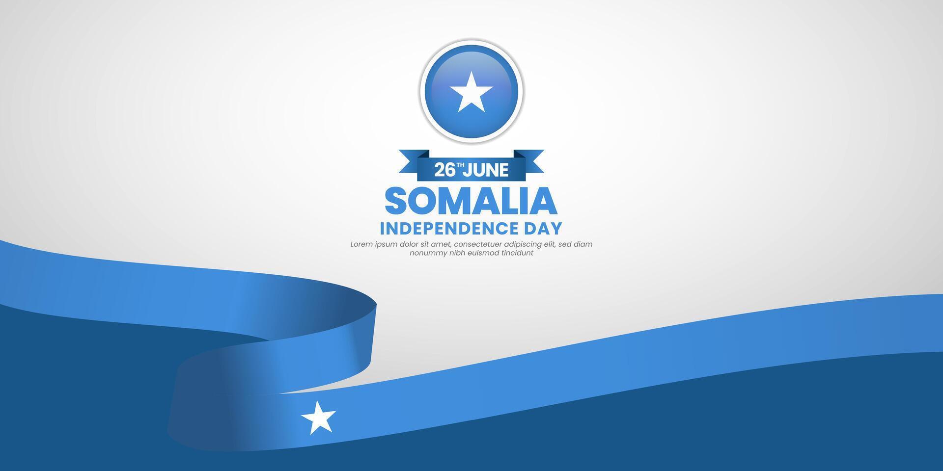 Somalia flag for independence day banner with blank space area vector
