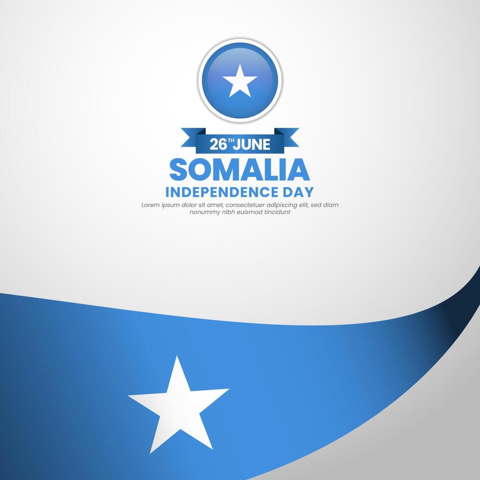 Somalia flag for independence day banner background with realistic flag vector