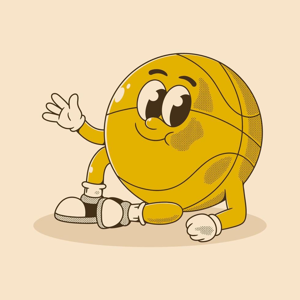 Relaxed Basketball Vibes with Urban Flair vector