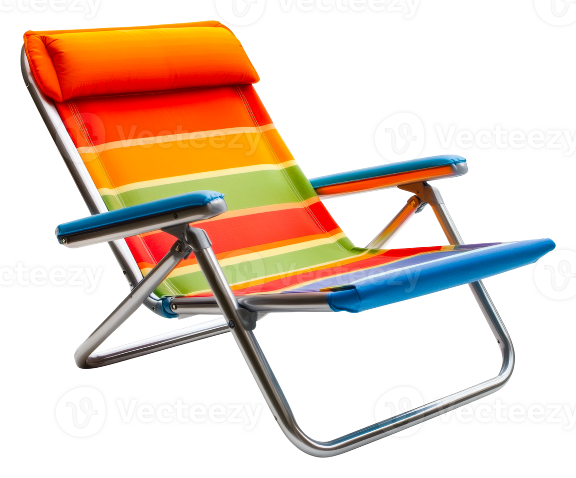 Relaxing in a Colorful Lounge Chair Home Product Indoor isolated on transparent background png