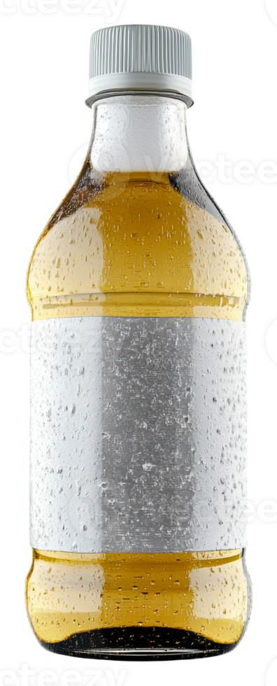 Refreshing beverage bottle setting product clear isolated on transparent background png