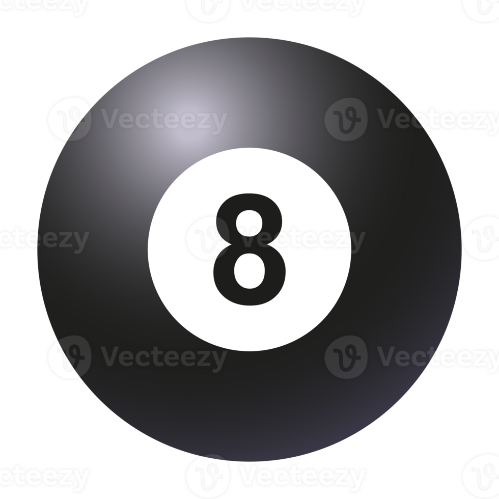Eight ball of pool png