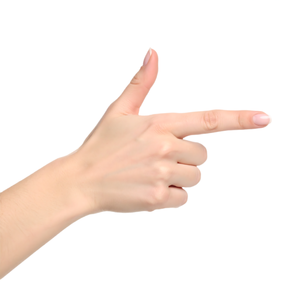 Hand Gun Gesture on Transparent Background png