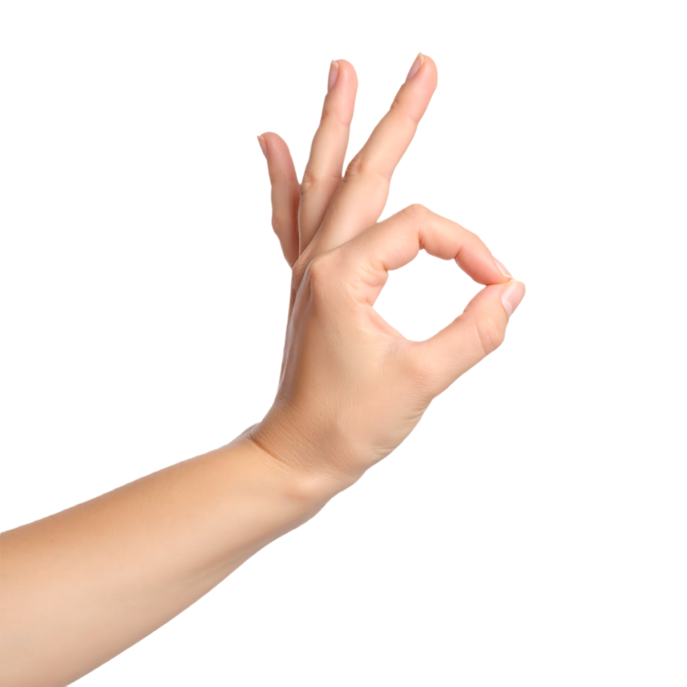 Hand showing OK sign png