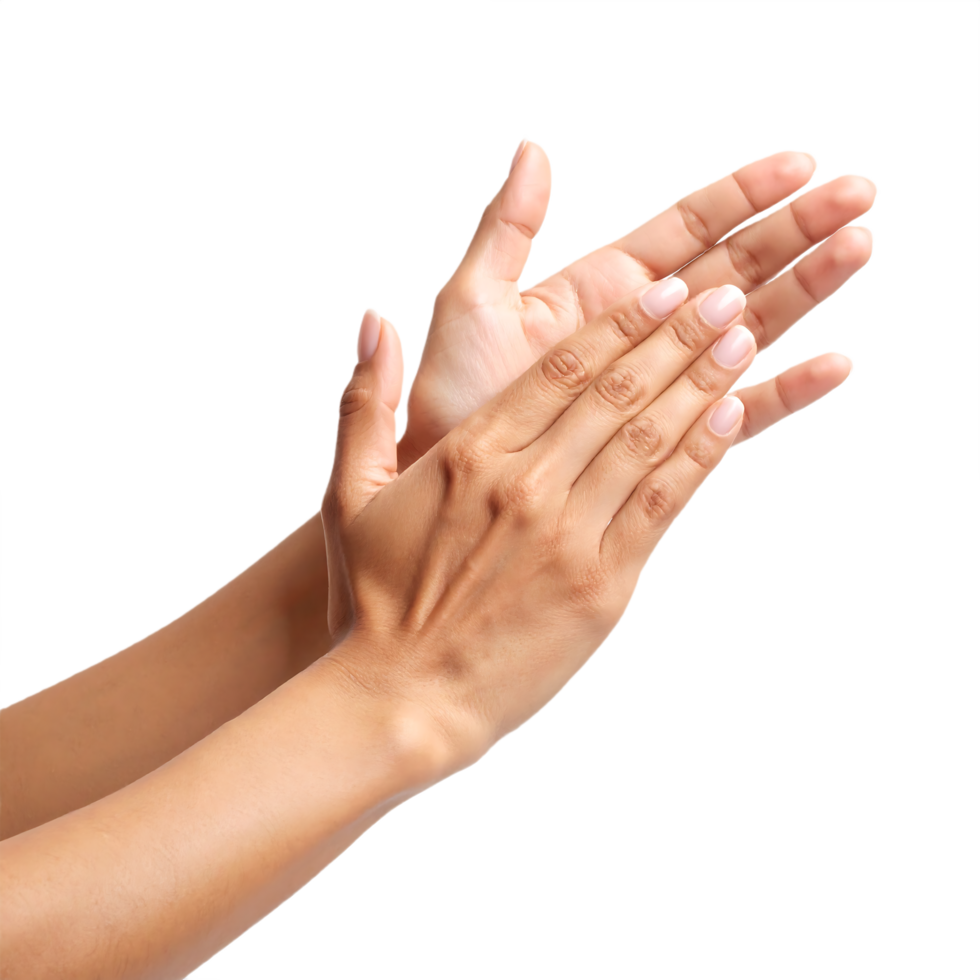Hand Clapping Together on Transparent Background png