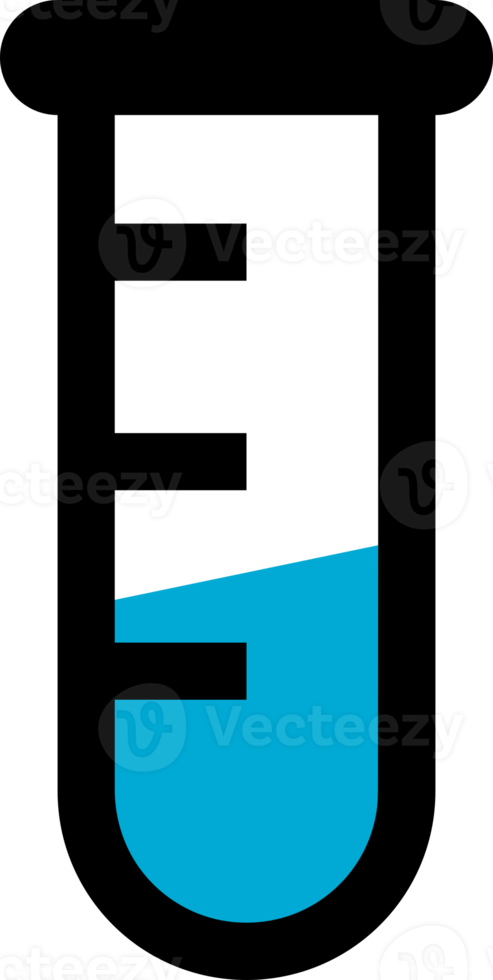 Blue glass science test tube lab png