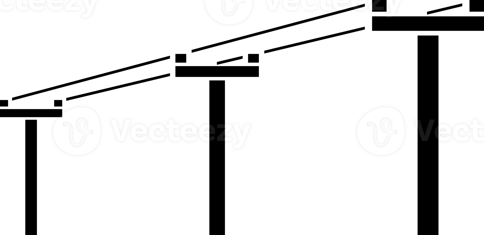 Black sign electric pole png