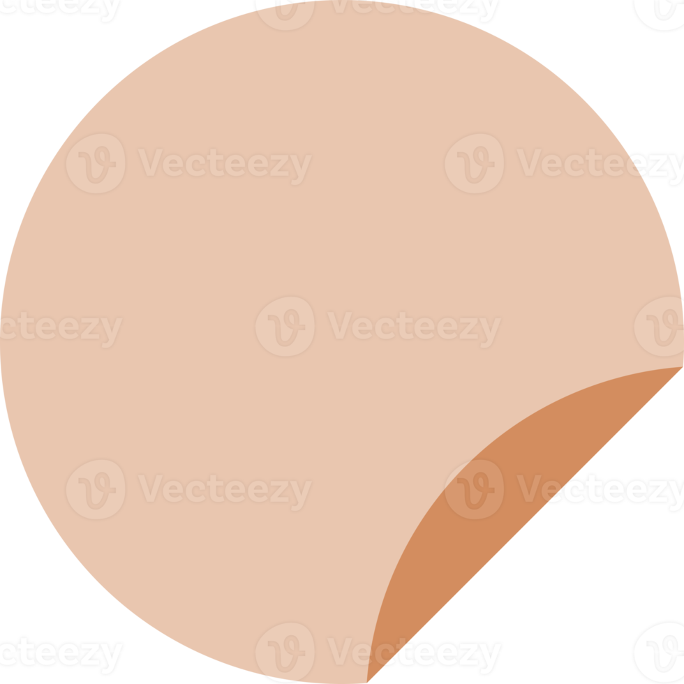 Brown circle ribbon label tag frame png
