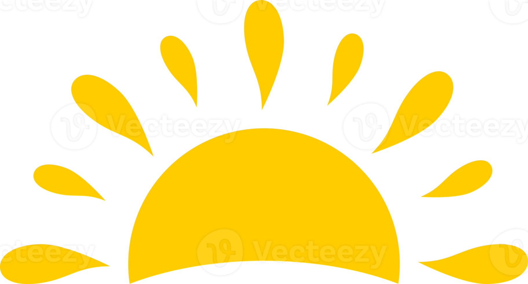 Yellow morning sun png