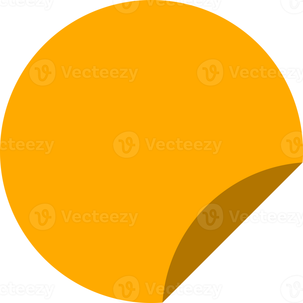 Yellow circle ribbon label tag frame png