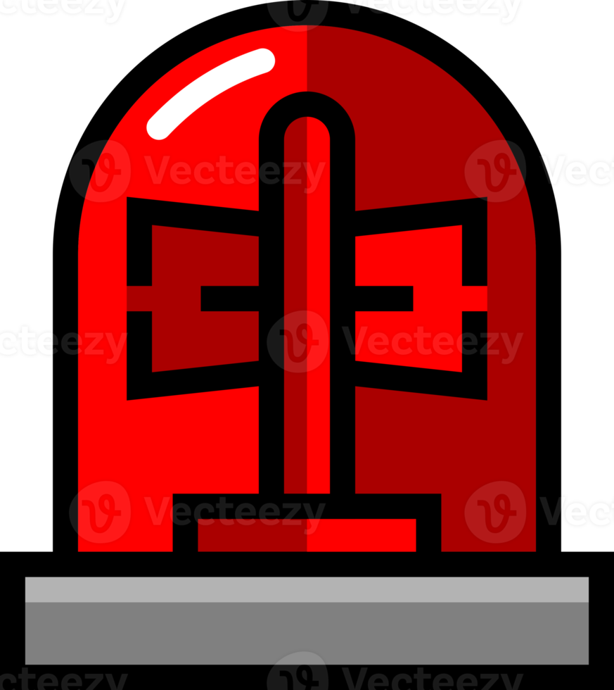 Red emergency siren png