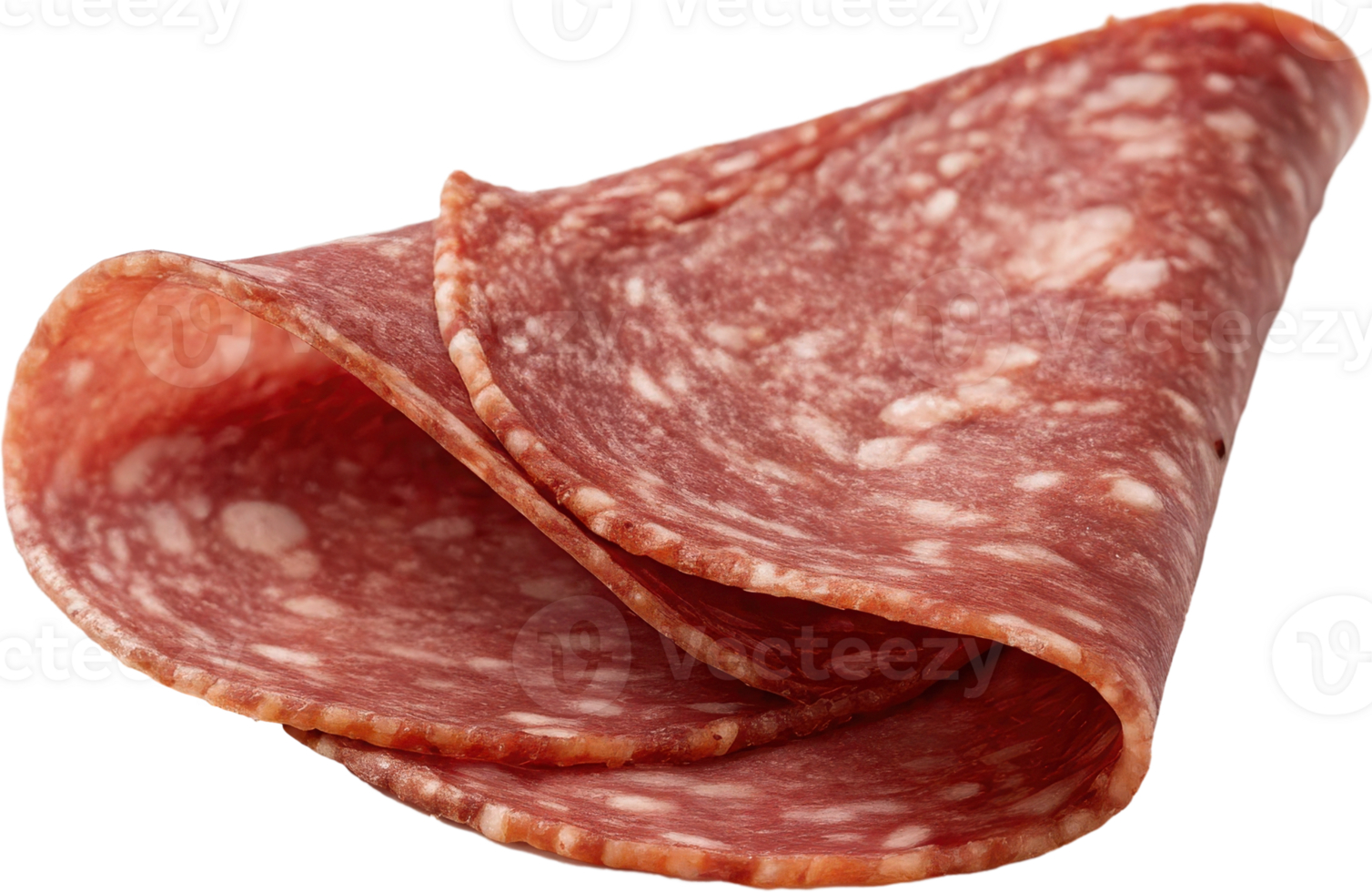A single folded slice of cured salami png