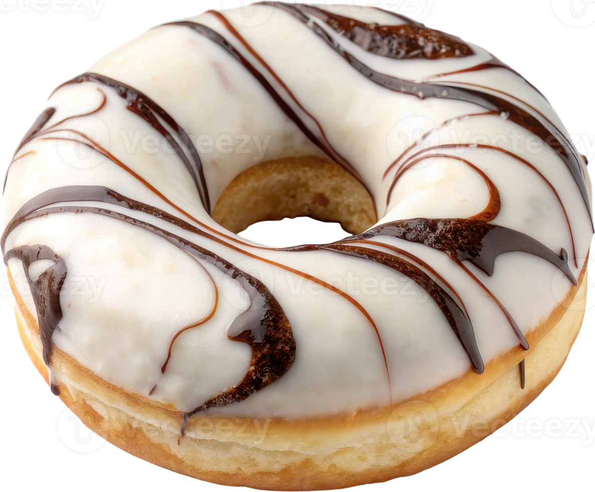 A beautifully crafted donut with a marbled effect featuring a delightful blend of vanilla and chocolate swirls png