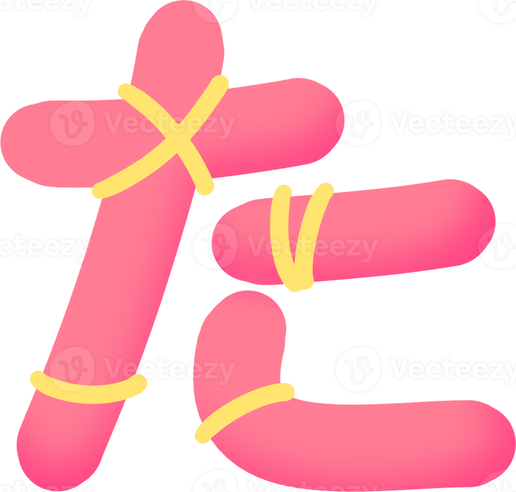 Colorful Hiragana Alphabet Pack png