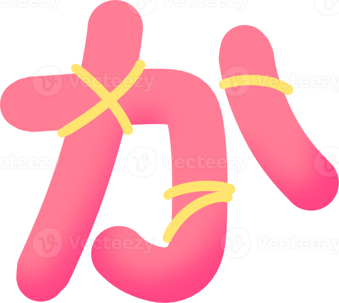 Glossy Stroke Letter Set png