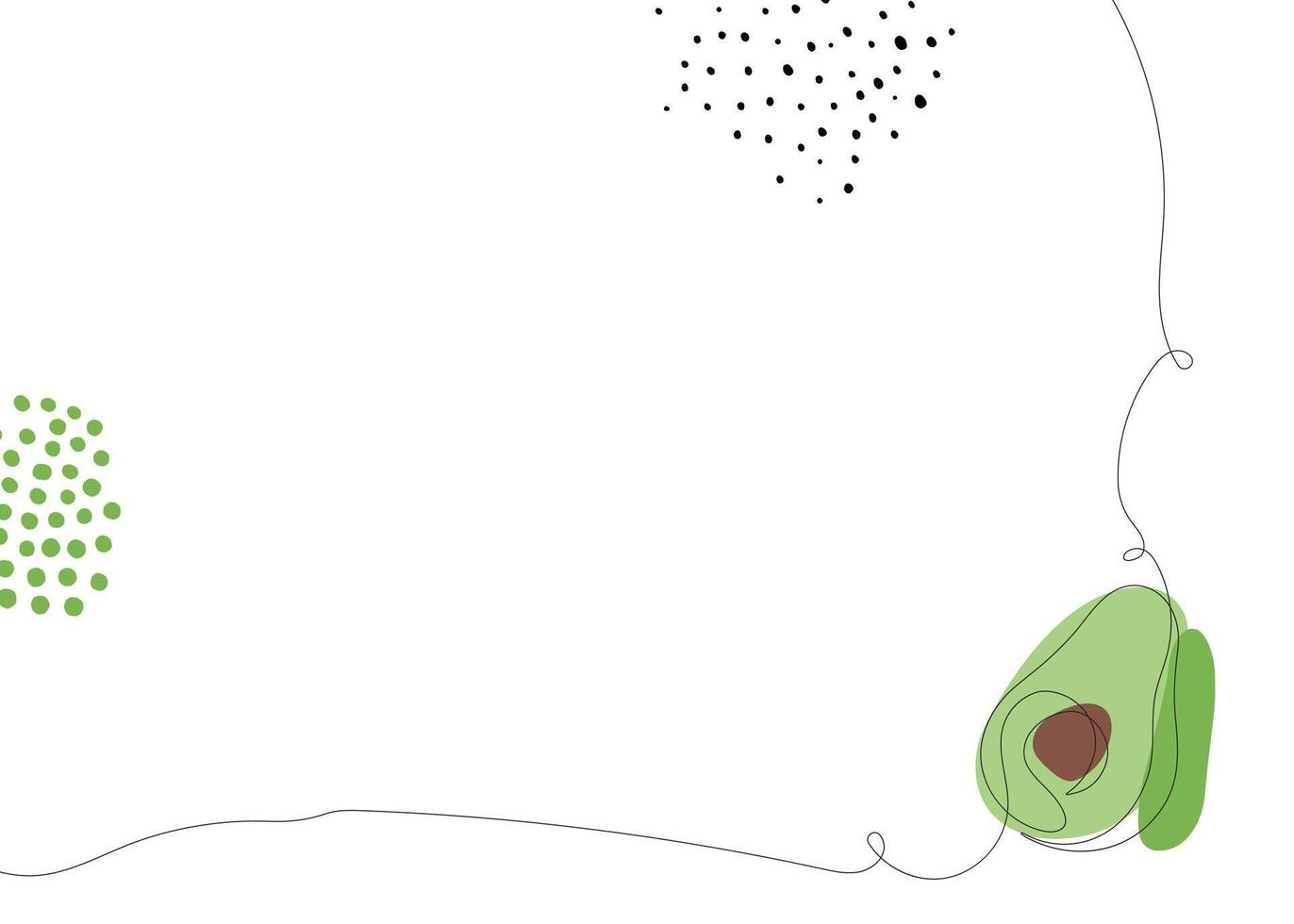 Avocado continuous line background. One single line organic healthy food concept. Minimalism modern style graphics design. vector