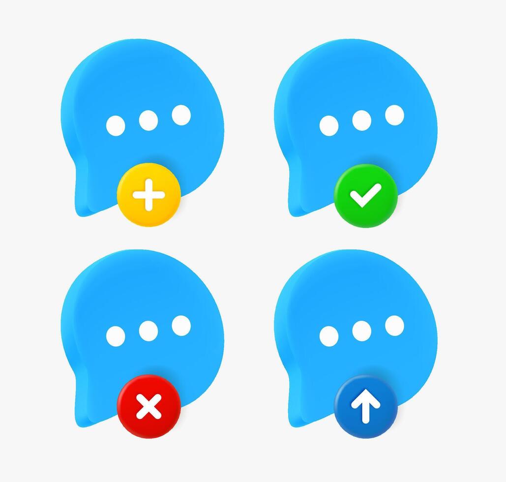 Speech bubble icon set vector