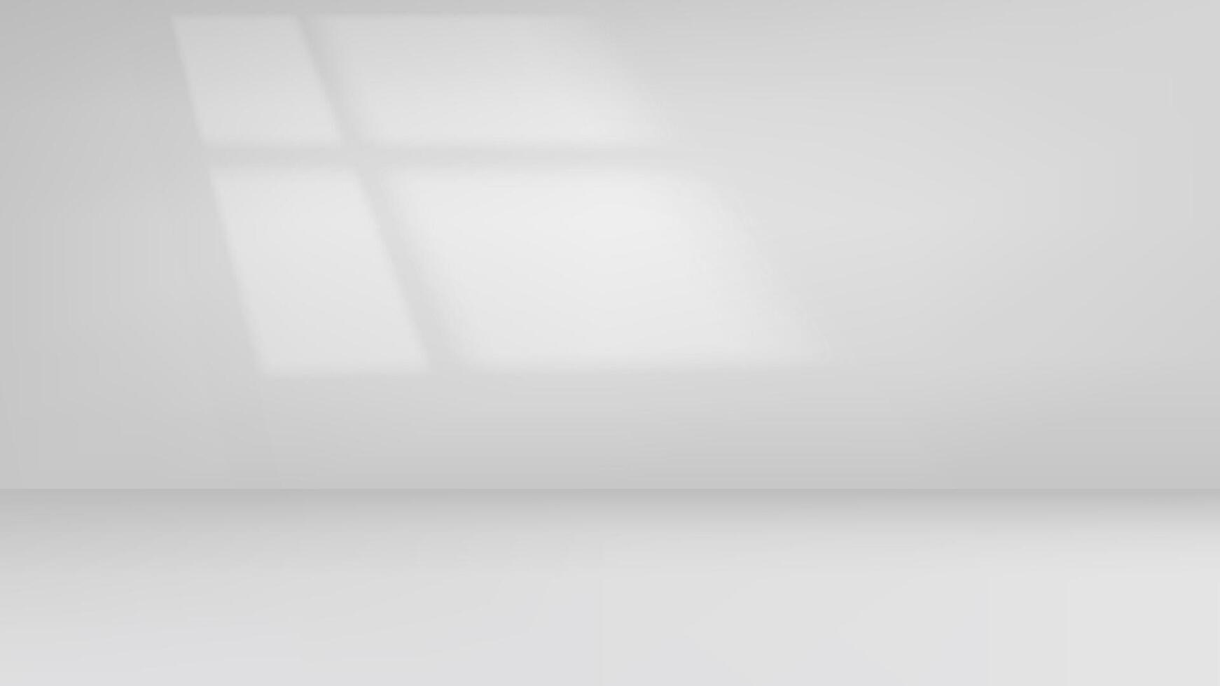 Empty bright studio with window light vector