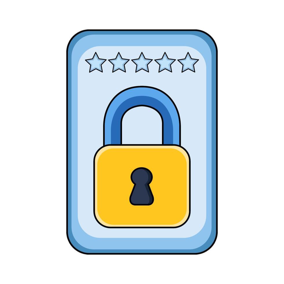 illustration of Secure Login vector