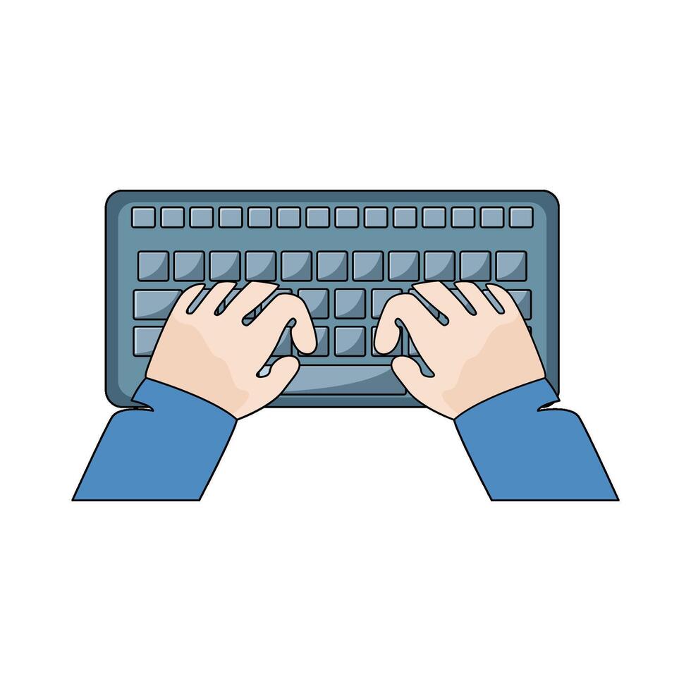 illustration of Keystroke Dynamics vector
